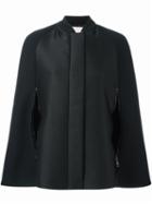 Giamba Cape Coat, Women's, Size: 42, Black, Silk/acrylic/polyamide/wool