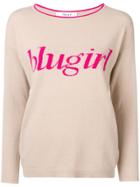 Blugirl Logo Knit Sweater - Brown