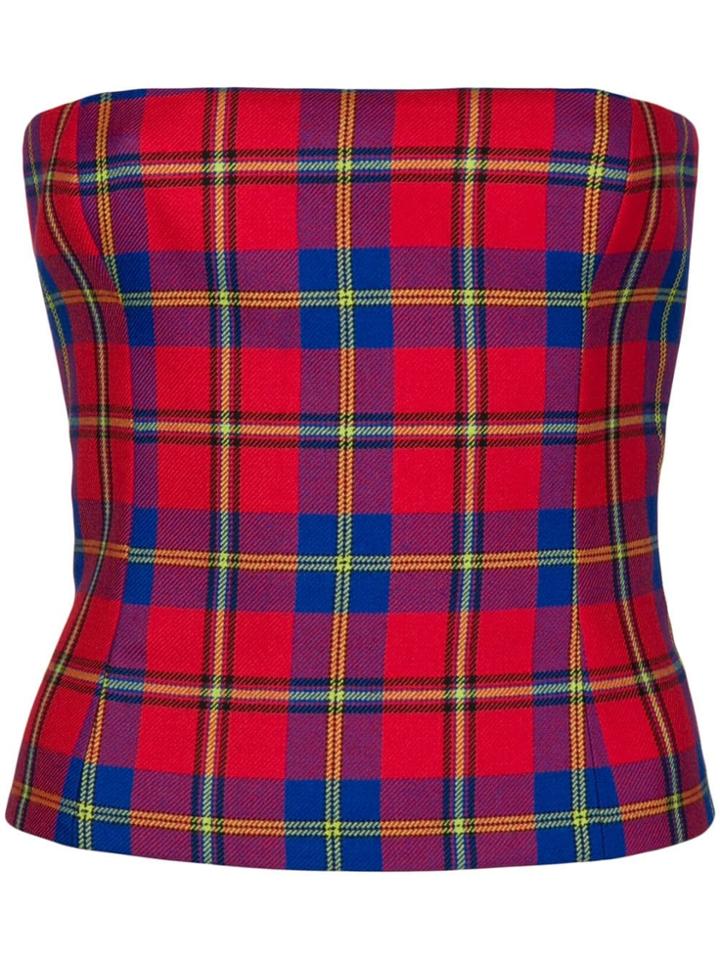 Versace Check Tank Top - Red