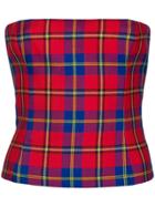 Versace Check Tank Top - Red