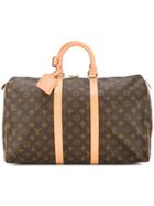 Louis Vuitton Vintage Keepall 45 Luggage Bag - Brown