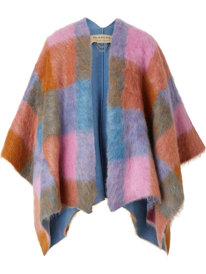 Burberry Patchwork Mohair Blend Cape - Pink