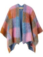 Burberry Patchwork Mohair Blend Cape - Pink