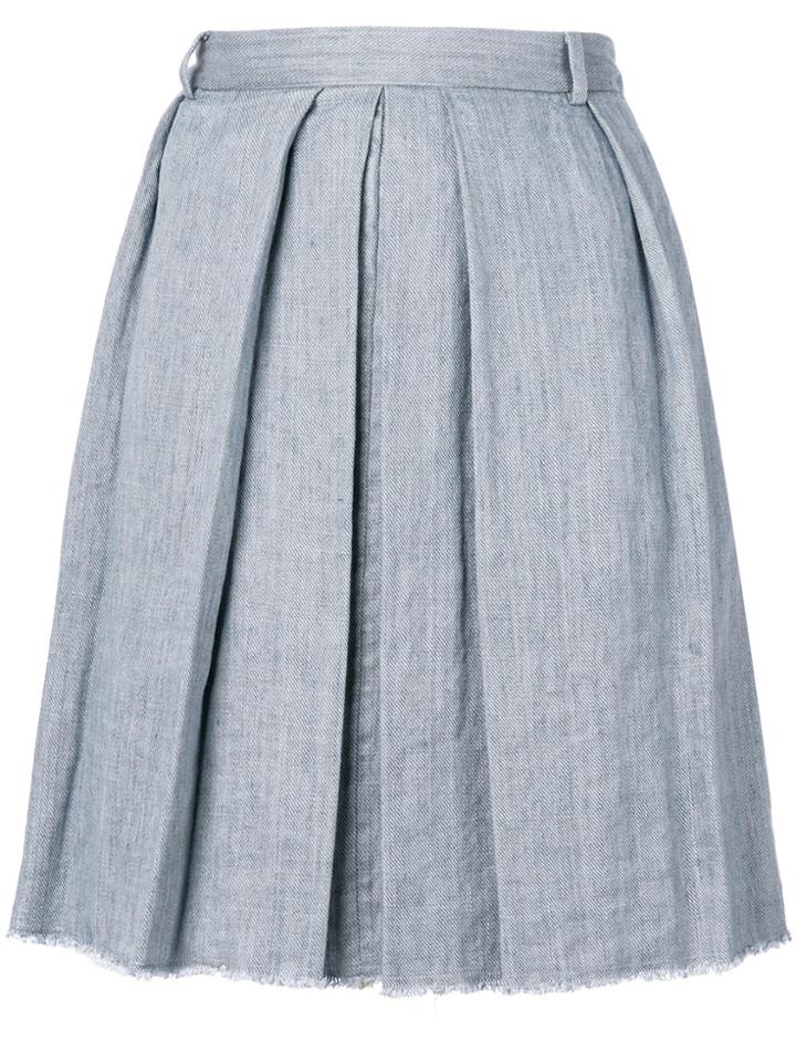 Steffen Schraut Front Pleated Skirt - Blue