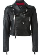 Dsquared2 Cropped Biker Jacket - Black