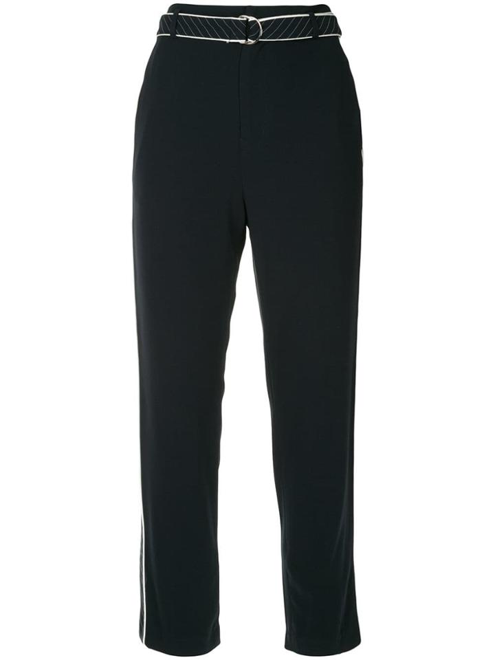 Guild Prime Contrast Trim Cropped Trousers - Blue