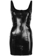 Lisa Marie Fernandez Wet Look Mini Dress - Black
