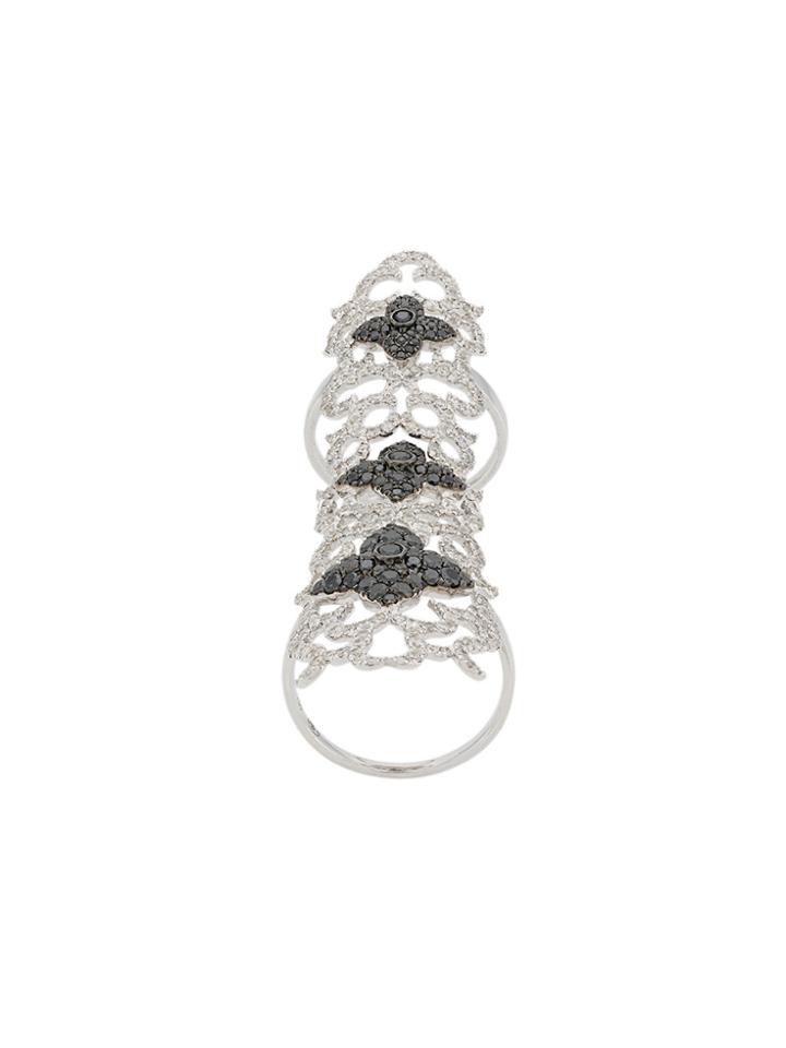 Elise Dray Embellished Cuff Ring - Metallic