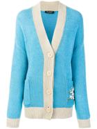 Twin-set Love Embroidered Cardigan - Blue