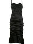 Dolce & Gabbana Ruched Bustier Dress - Black