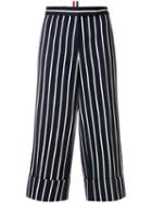 Thom Browne Chenille Banker Stripe Cotton Blend Straight Leg Trouser -