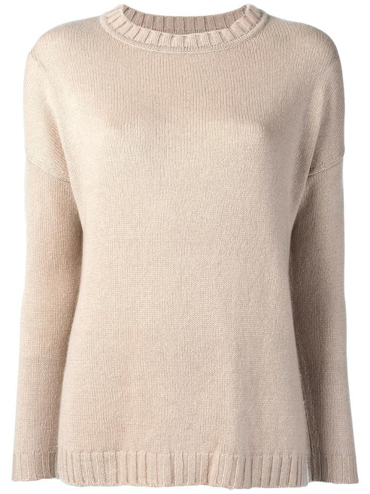 Allude Crew Neck Sweater - Nude & Neutrals