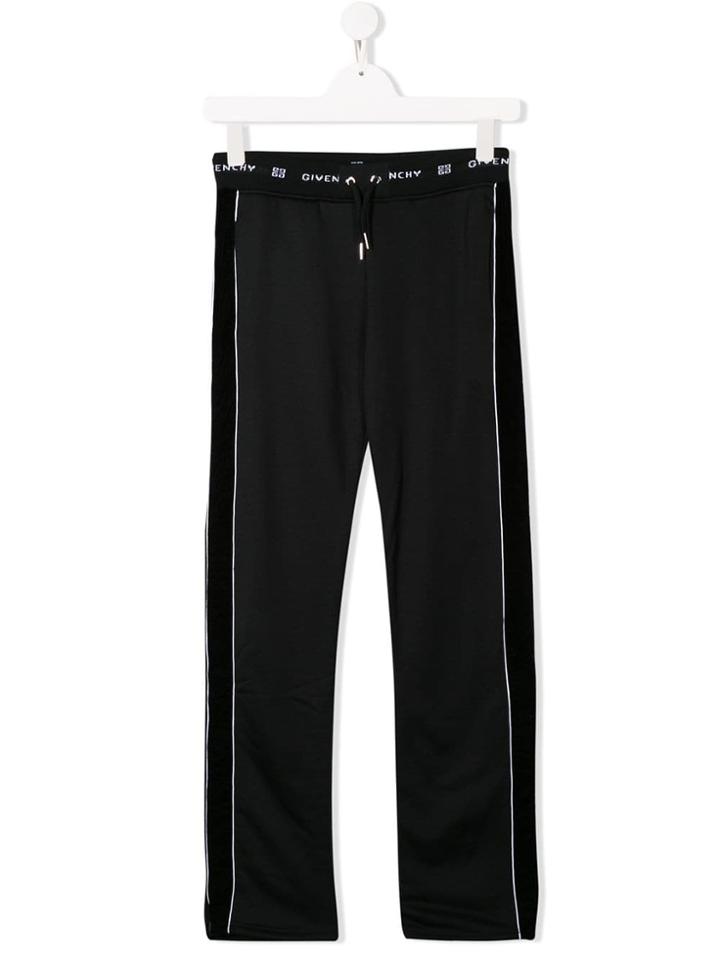 Givenchy Kids Teen Logo Band Track Trousers - Black