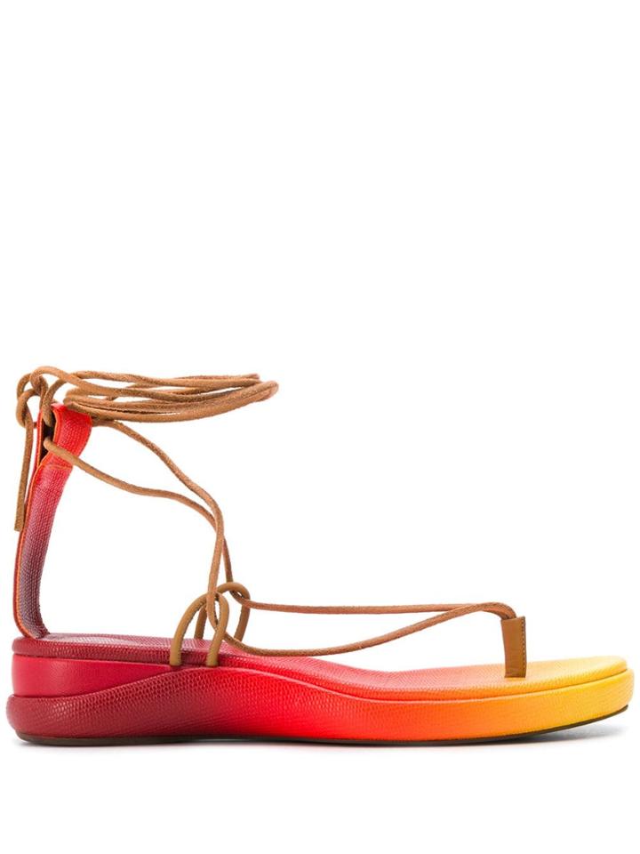 Chloé Two Tone Sandals - Orange