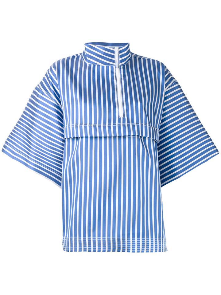 Ports 1961 - Striped Blouse - Women - Silk/cotton/polyester - 40, White, Silk/cotton/polyester