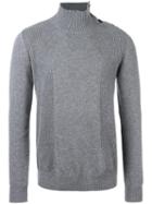Paolo Pecora High Neck Jumper, Men's, Size: Medium, Grey, Virgin Wool/polyamide