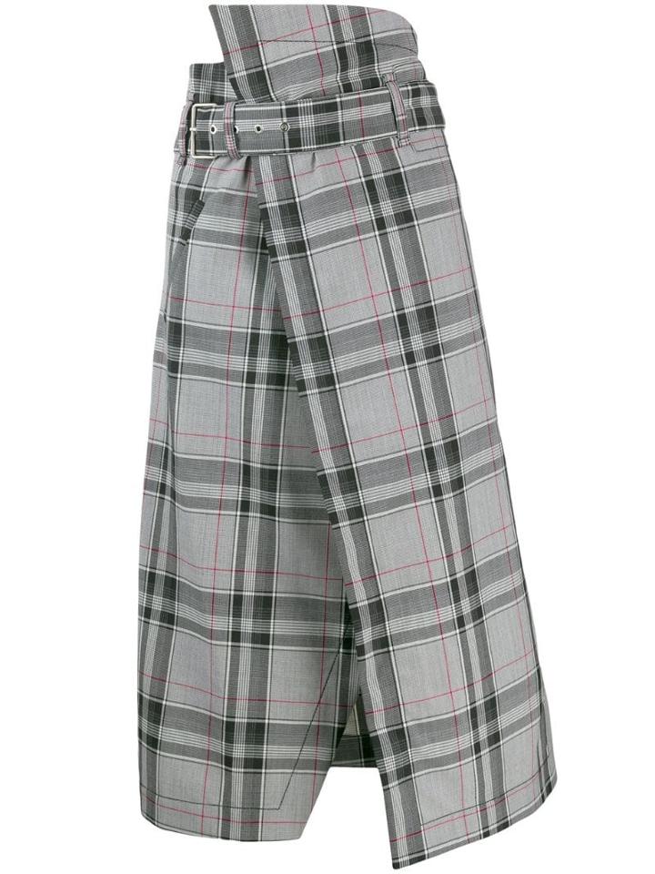 3.1 Phillip Lim Plaid Belted Skirt - Multi