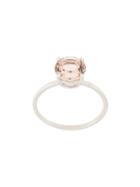 Natalie Marie 14kt White Gold Precious Morganite Ring - Pink
