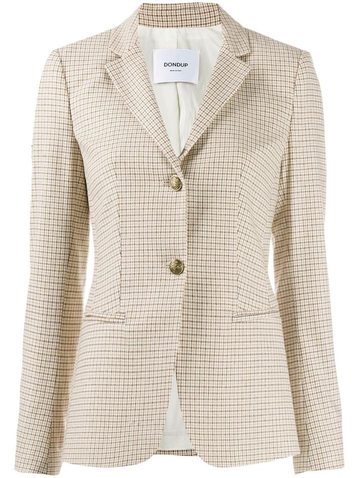 Dondup Checked Blazer - Neutrals