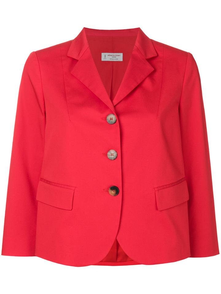 Alberto Biani Single Breasted Blazer - Red