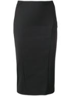 Patrizia Pepe High-waisted Pencil Skirt - Black