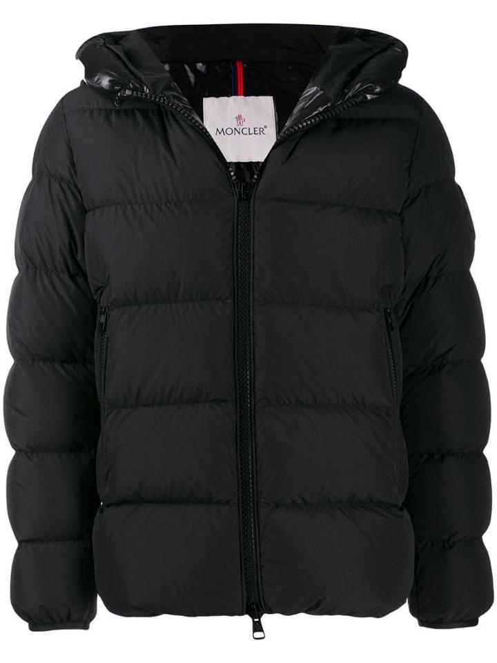 Moncler Dubois Logo-print Padded Puffer Coat - Black