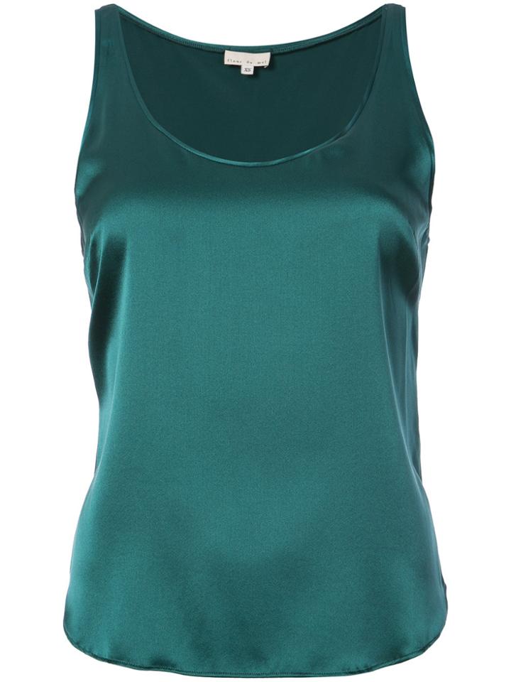 Fleur Du Mal Scoop Neck Cami Top - Green