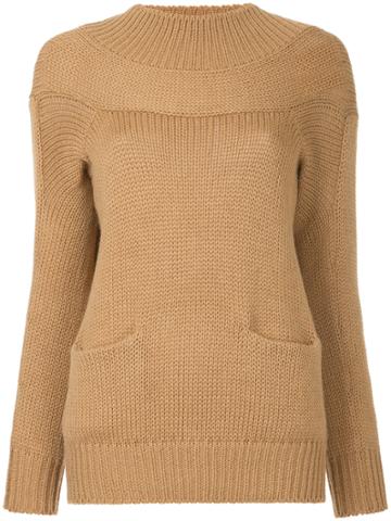 Miyao Crew Neck Jumper - Brown