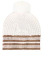 Lorena Antoniazzi Striped Knit Hat - White
