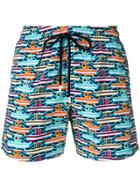 Vilebrequin Boat-print Swimshorts - Blue