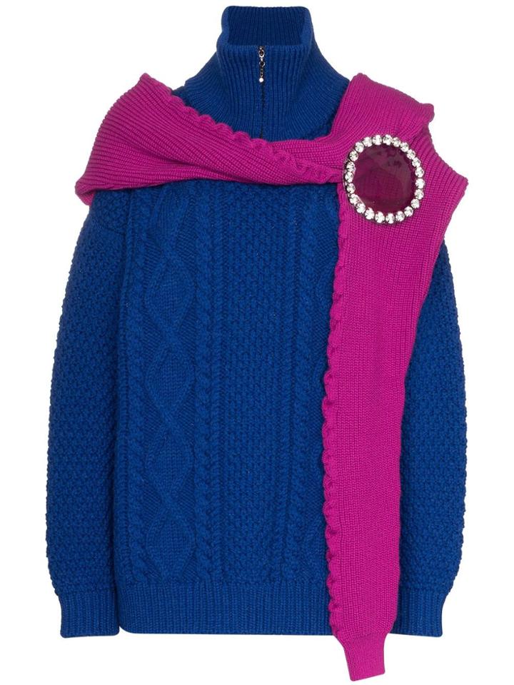 Christopher Kane Octopus Two Tone Jumper - Blue