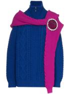 Christopher Kane Octopus Two Tone Jumper - Blue