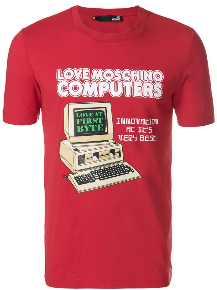 Love Moschino Computers T-shirt - Red