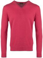 Altea Fine Knit V-neck Sweater - Pink & Purple