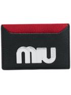 Miu Miu Logo Patch Cardholder - Black