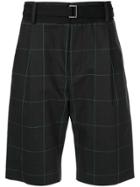 Sacai Belted Check Shorts - Blue