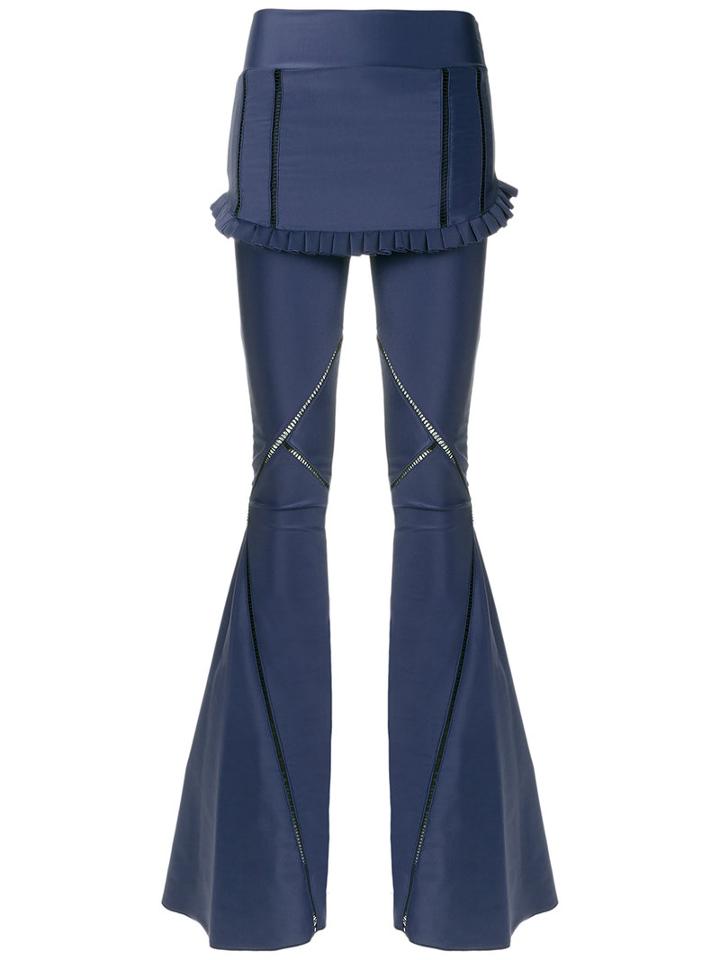 Andrea Bogosian Wide Leg Trousers, Women's, Size: Medium, Blue, Polyamide/spandex/elastane