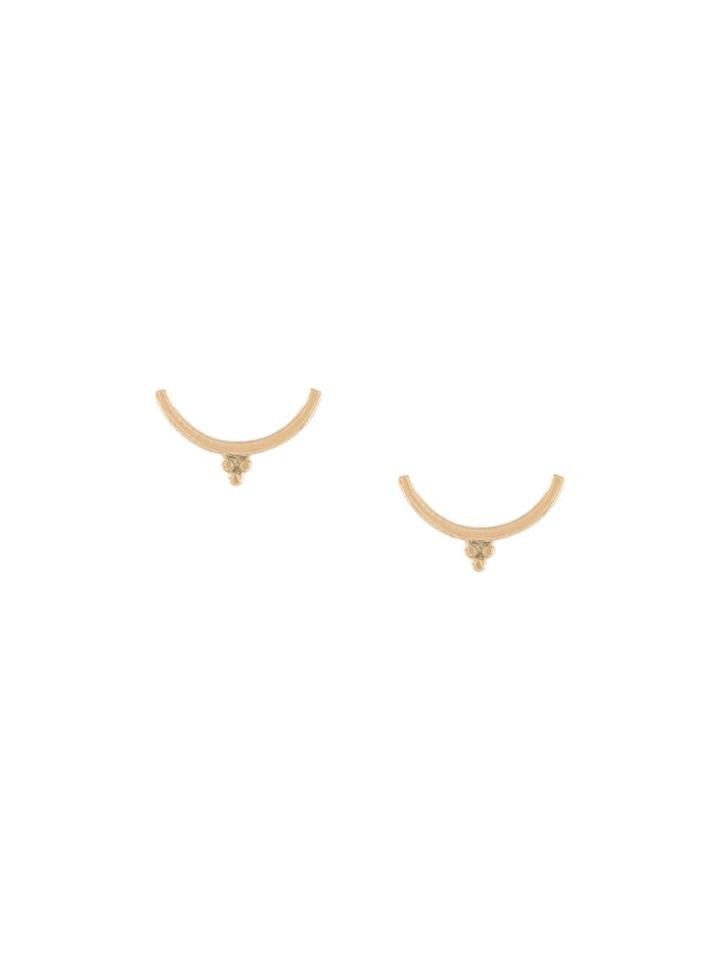 Natalie Marie 9kt Yellow Gold Kadhi Arc Studs