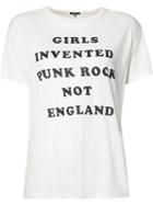 R13 Quote Printed T-shirt, Women's, Size: Medium, White, Cotton/cashmere