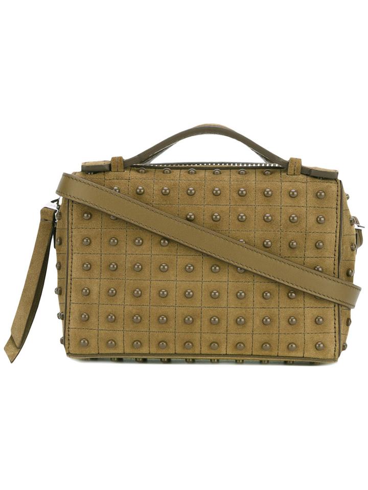 Tod's - Studded Tote - Women - Suede - One Size, Green, Suede