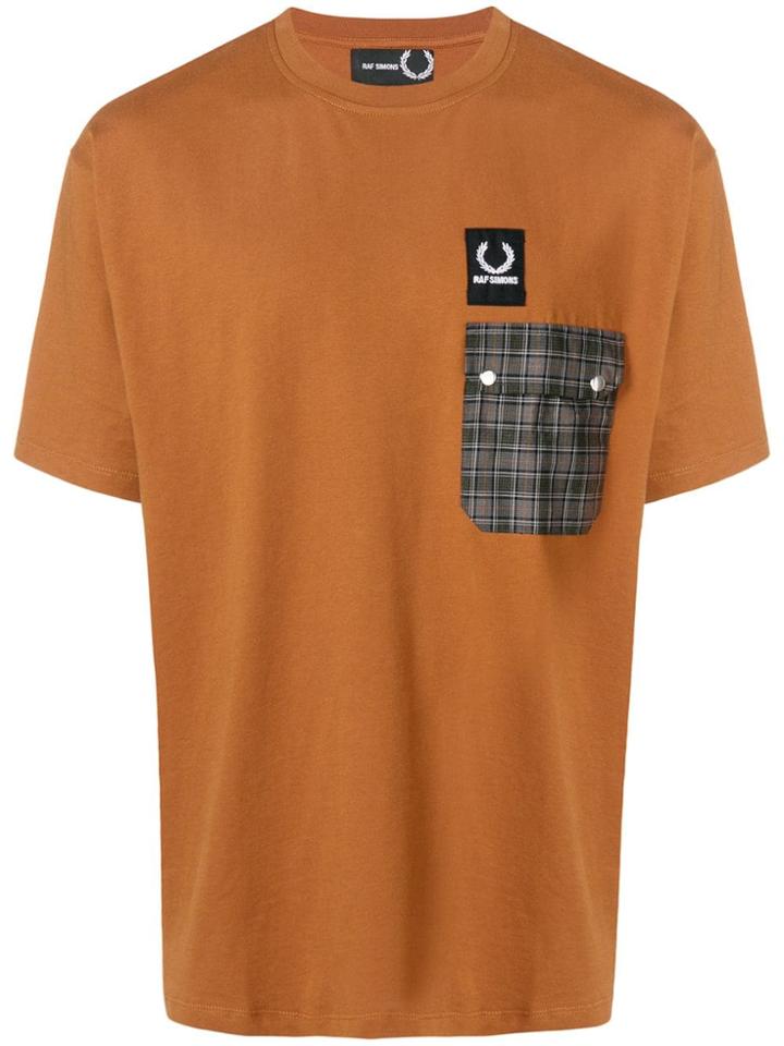 Raf Simons X Fred Perry Check Print T-shirt - Brown