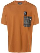Raf Simons X Fred Perry Check Print T-shirt - Brown