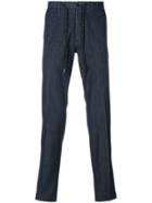 Pt01 Drawstring Straight Trousers - Blue