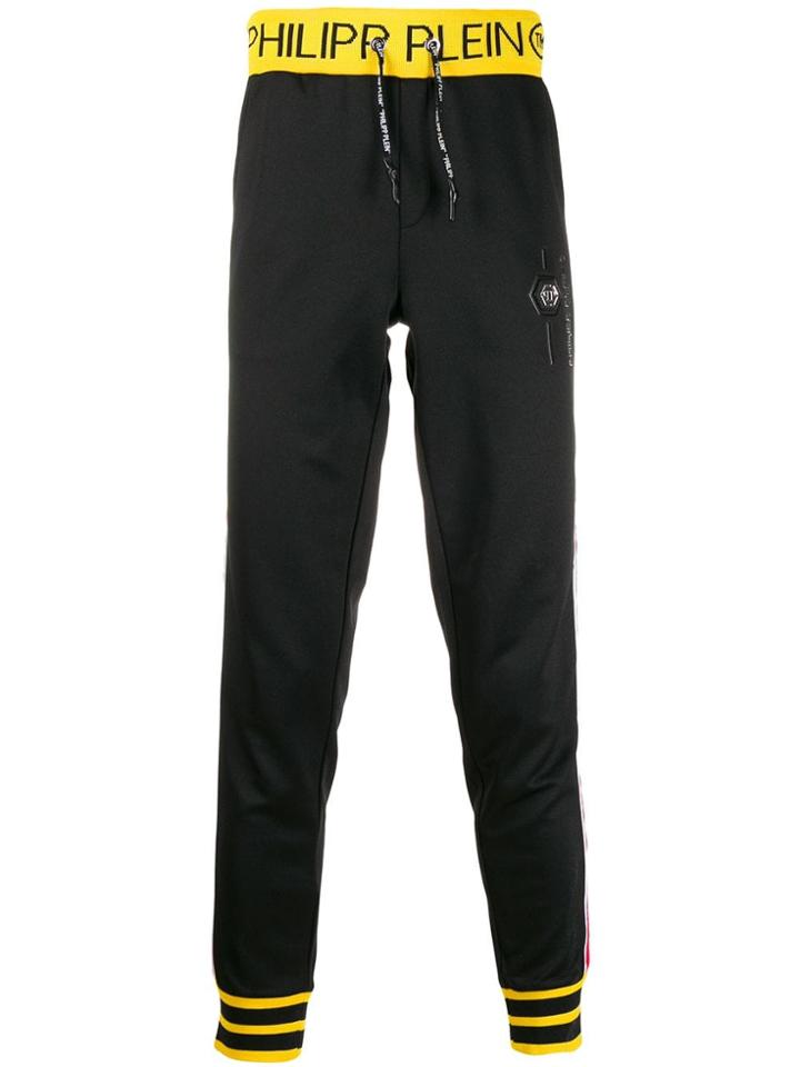 Philipp Plein Logo Waistband Track Pants - Black