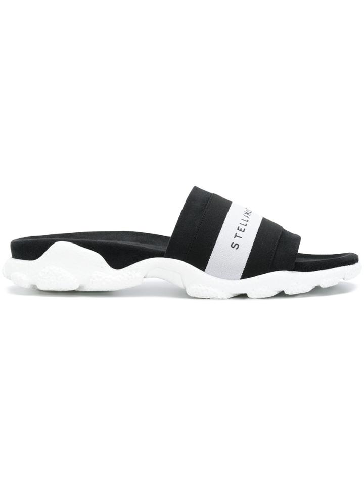Stella Mccartney Striped Slides - Black