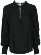 See By Chloé Laser Cut Trim Blouse - Black