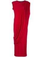 Norma Kamali Draped Long Dress - Red