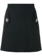 No21 Embellished Mini Skirt - Black