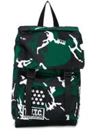Ktz Camouflage Print Backpack - Green