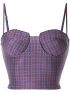 Muller Of Yoshiokubo Check Swim Top - Purple